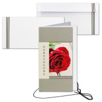 Trauerkarte mit Umschlag Set Danksagung - Rose- DIN Lang...
