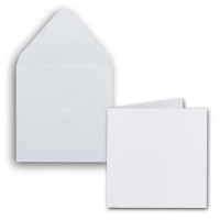 Quadratische Karten inklusive Briefumschl&auml;ge - Set -...