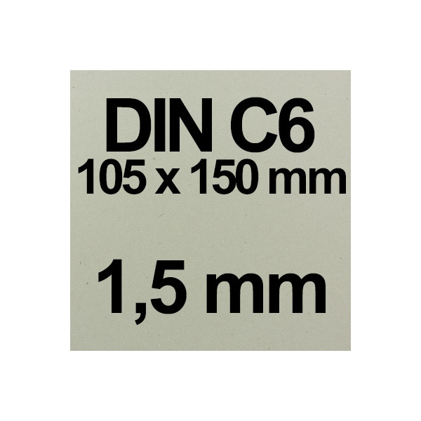 DIN C6 Grau-Braun - 1,5 mm