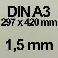 DIN A3 Grau-Braun - 1,5 mm