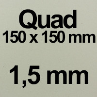 Quadratisch (15x15) Grau-Braun - 1,5 mm