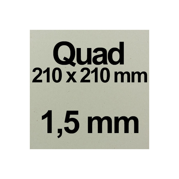 Quadratisch (21 x 21 cm) Grau-Braun - 1,5 mm