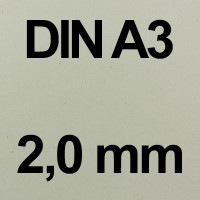 DIN A3 Grau - 2,0 mm