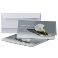 Trauer-Serie - Doppelkarte mit Umschlag DIN Lang -...
