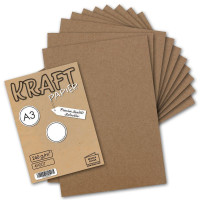 Vintage Kraftpapier DIN A3 - 42 x 29,7 cm - 240 g/m² Recycling-Papier, 100% ökologisch Bastel-Karton
