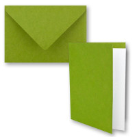 Vintage Kraftpapier Falt-Karten SET mit Umschlägen und Einlegern DIN A6 - 105 x 148 mm - 10,5 x 14,8 cm - Recycling - blanko I UmWelt by GUSTAV NEUSER®"