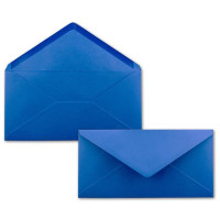 Briefumschläge Nassklebung- gefärbte Kuverts in DIN Lang Format 110 x 220 mm - komplett durchgefärbtes Papier - Post-Umschläge ohne Fenster - ideal für Weihnachten, Grußkarten und Einladungen - Serie FarbenFroh