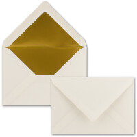 DIN C6 Briefumschlag - mit Gold- und Silberfutter -...