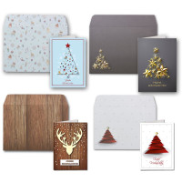 Weihnachtskarten mit passenden Briefumschl&auml;gen - mit...
