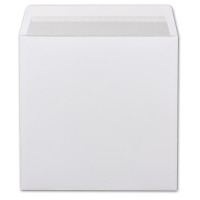 Briefumschläge Quadratisch Weiß 22 x 22 cm - Haftklebung - 220 mm mit grauem Innendruck - 100 g/m²
