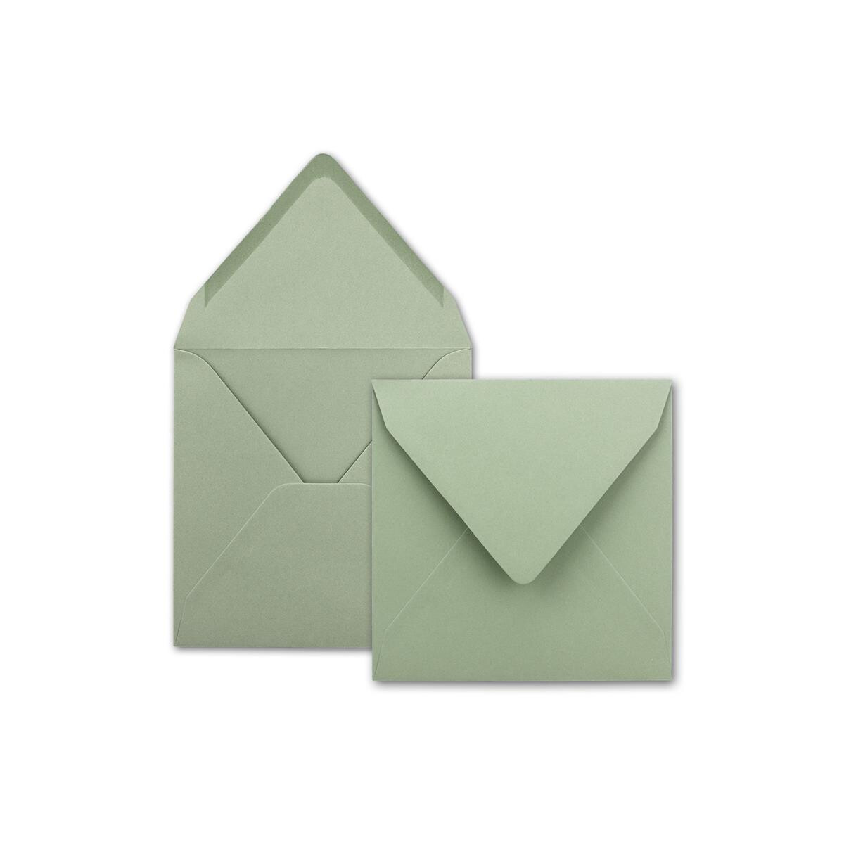 25 Quadratische Briefumschläge Ozean Blau – 15,5 X 15,5 Cm, Feuchtklebend, Made In Germany