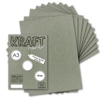 Vintage Kraftpapier DIN A3 - 42 x 29,7 cm - 240 g/m² Recycling-Papier, 100% ökologisch Bastel-Karton