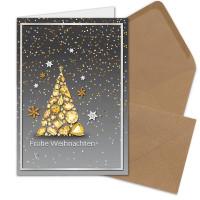 Weihnachtskarte Motiv Elch in DIN A6 mit Umschlag DIN C6...