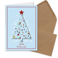 Weihnachtskarten DIN A6 - Kunterbunte Weihnachten - mit...