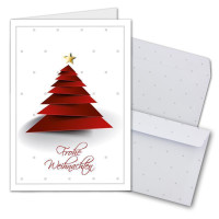 Weihnachtskarten DIN A6 - Faltweihnachts-Baum - mit...