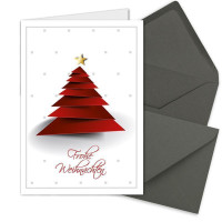 Weihnachtskarten DIN A6 - Faltweihnachts-Baum - mit...