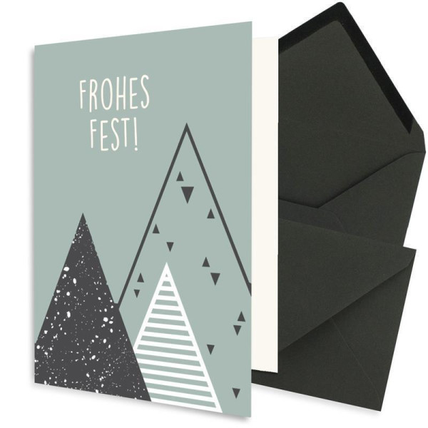 Weihnachtskarte - Kraftpapier Schwarz