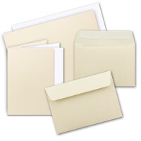SET aus Klappkarte hochdoppelt und Umschlag Haftklebung -...