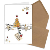 XL Weihnachtskarten DIN A5 mit Brief-Umschl&auml;gen DIN...