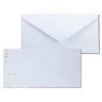 Umschlag Weiß  -  Sterne Gold