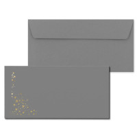Umschlag Dunkelgrau  -  Sterne Gold