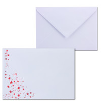 Umschlag Weiß  //  Sterne Rot