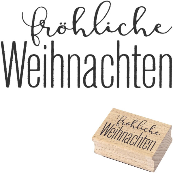 Stempel "Fröhliche Weihnachten"