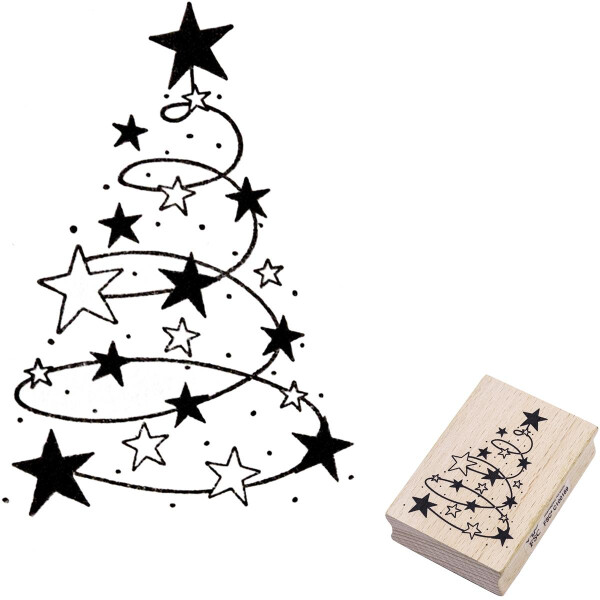 Stempel "Tannenbaum mit Sternen"