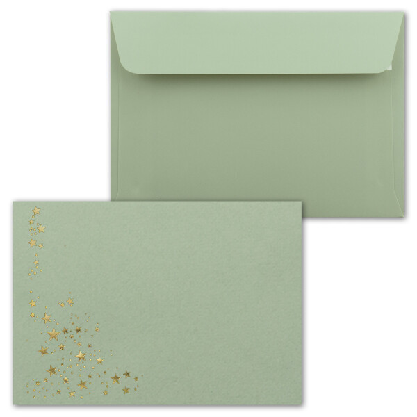 Umschlag Eukalyptus  //  Sterne Gold