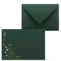 DIN C6 Briefumschlag mit gepr&auml;gten Foliensternen -...