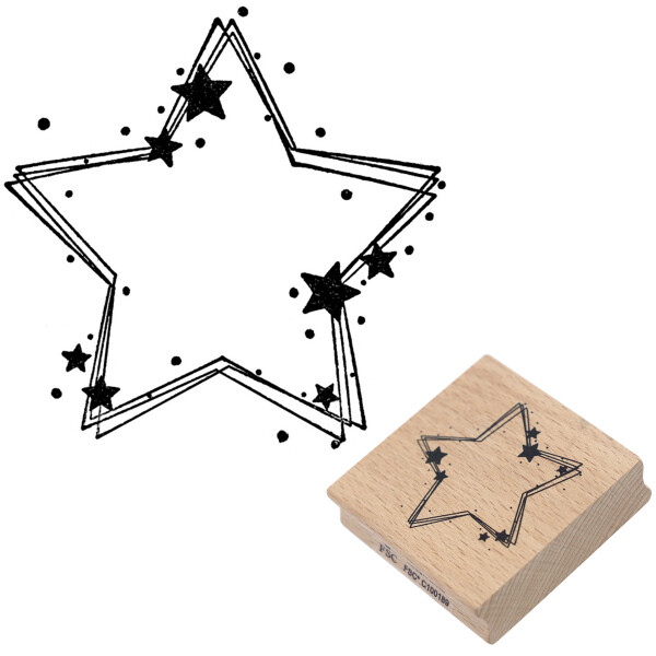 Stempel „Stern dekoriert“