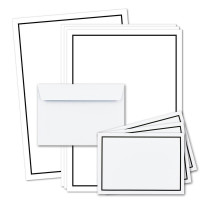 Trauer-Papier-Sets DIN A5 Brief-Papier & DIN C6 Trauer-Umschläge I 148 x 210 cm I für Laser & Inkjet I TrauerPapiere by GUSTAV NEUSER®